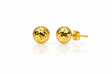 Orecchini a Lobo Sfera Sfaccettata in Oro Giallo 18Kt