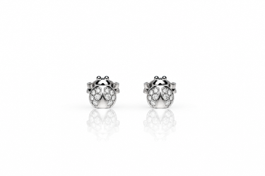 Orecchini Coccinella in Oro Bianco 18Kt