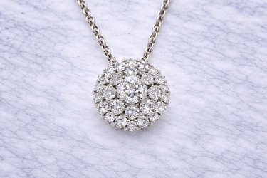 Collana in Oro Bianco 18kt con Diamanti F/G VS ct. 0.30 – Gr. 3.40 GB38947