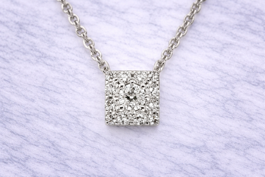 Collana in Oro Bianco 18kt con Diamanti F/G VS ct. 0.14 – Gr. 3.00 GBX38035