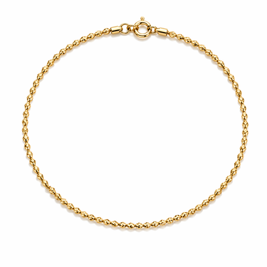 Bracciale Corda In Oro Giallo 18Kt – Design Intrecciato Delicato