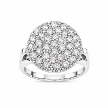 Anello Pavé in Oro Bianco 18Kt