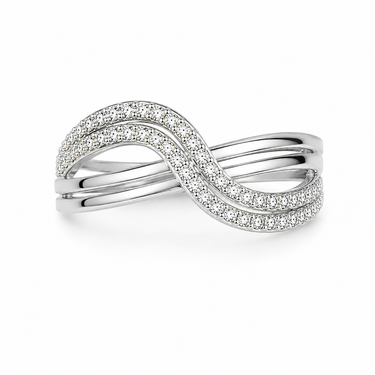 Anello Infinito in Oro Bianco 18Kt
