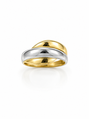 Anello Bicolore in Oro 18Kt – Elegante e Raffinato