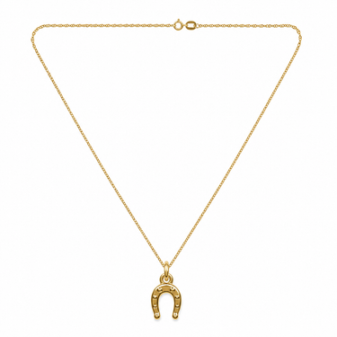 Collana Ferro di Cavallo in Oro Giallo 18Kt – Portafortuna Elegante