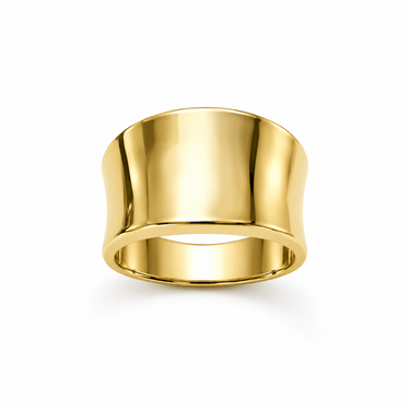 Anello Fantasia Onda in Oro Giallo 18kt