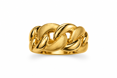 Anello Nodo Intrecciato in Oro Giallo 18kt