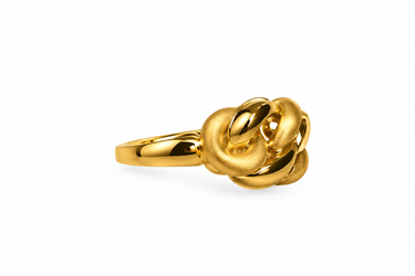 Anello Nodo Intrecciato in Oro Giallo 18kt