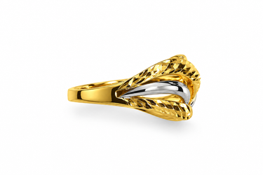 Anello Fantasia Bicolore in Oro 18Kt
