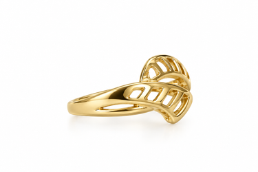 Anello Intreccio Traforato in Oro Giallo 18Kt