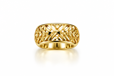 Anello Fascia Traforata in Oro Giallo 18Kt