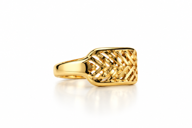 Anello Fascia Traforata in Oro Giallo 18Kt