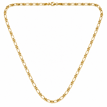 Collana in Oro Giallo 18KT con Maglia Geometrica Lavorata