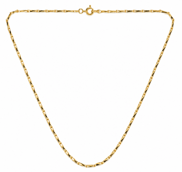 Collana in Oro Giallo 18kt con Maglia Geometrica Sfaccettata