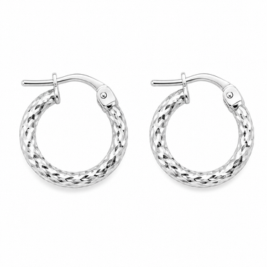 Orecchini a Cerchio in Oro Bianco 18Kt – Raffinati e Moderni