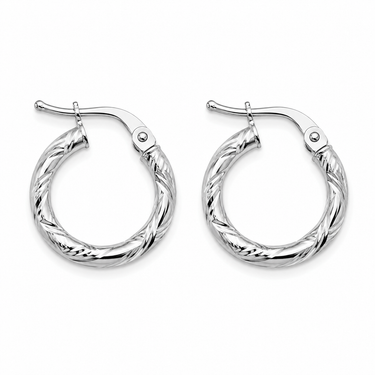 Orecchini a Cerchio in Oro Bianco 18Kt – Raffinati e Moderni
