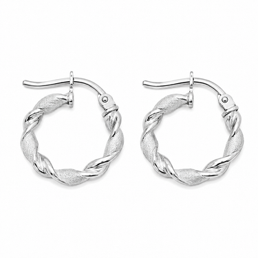 Orecchini a Cerchio in Oro Bianco 18Kt – Eleganti e Versatili