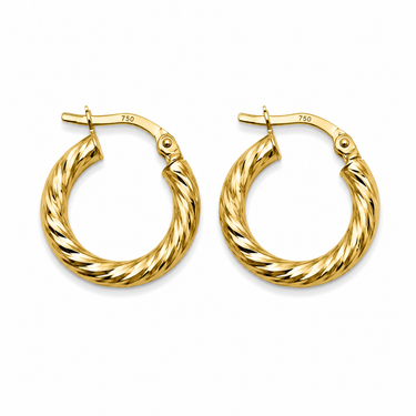 Orecchini a Cerchio in Oro Giallo 18Kt – Eleganti e Senza Tempo