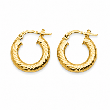 Orecchini a Cerchio in Oro Giallo 18Kt – Eleganti e Raffinati