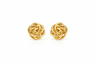 Orecchini a Lobo Nodo in Oro Giallo 18 Kt