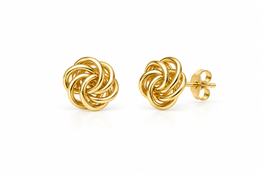 Orecchini a Lobo Nodo in Oro Giallo 18 Kt