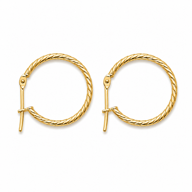 Orecchini a Cerchio in Oro Giallo 18Kt – Leggeri ed Eleganti