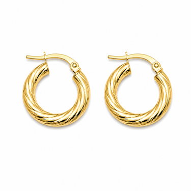 Orecchini a Cerchio in Oro Giallo 18Kt – Eleganti e Raffinati