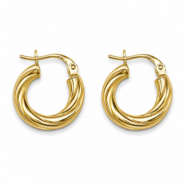 Orecchini a Cerchio in Oro Giallo 18Kt – Eleganti e Leggeri