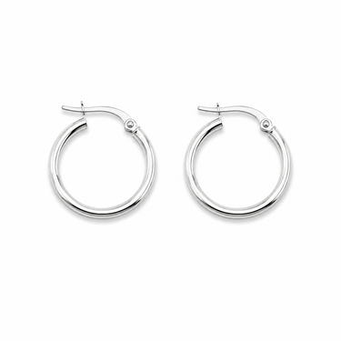 Orecchini a Cerchio in Oro Bianco 18Kt – Eleganti e Raffinati