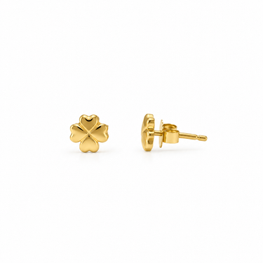 Orecchini a Lobo Quadrifoglio in Oro Giallo 18Kt