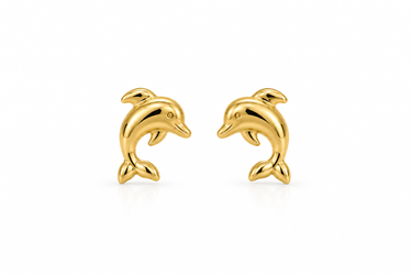 Orecchini a Lobo Delfino in Oro Giallo 18Kt