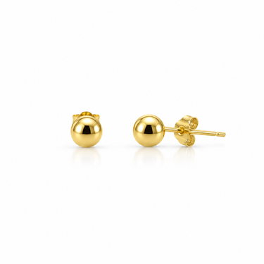 Orecchini a Lobo Sfera in Oro Giallo 18Kt