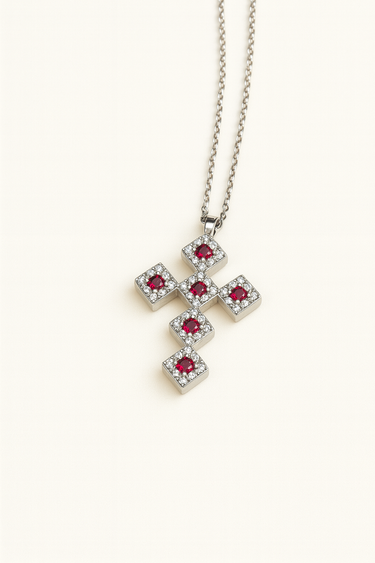 ✨ Croce Luminosa Icona in Argento 925 ✨
