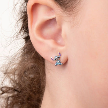 Orecchini a lobo Disney Stitch bambina in argento a forma di Stitch smaltato ES00037SRHLCS