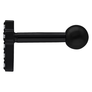Earbarbell Crystal Cross In Titanio Wildcat IBX0206BK