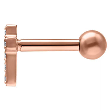 Earbarbell Crystal Cross In Titanio Wildcat IBX0206RG