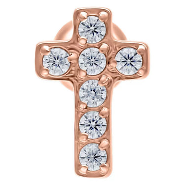 Earbarbell Crystal Cross In Titanio Wildcat IBX0206RG