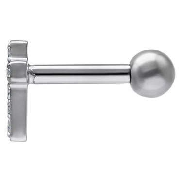 Earbarbell Crystal Cross In Titanio Wildcat IBX0206SV
