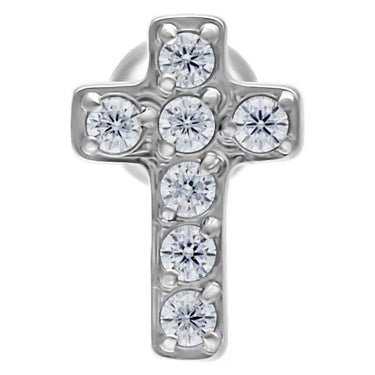 Earbarbell Crystal Cross In Titanio Wildcat IBX0206SV