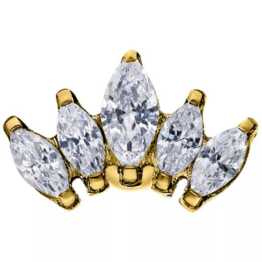 Earbarbell Crystal Lotus Flower In Titanio Wildcat IBX0606GO