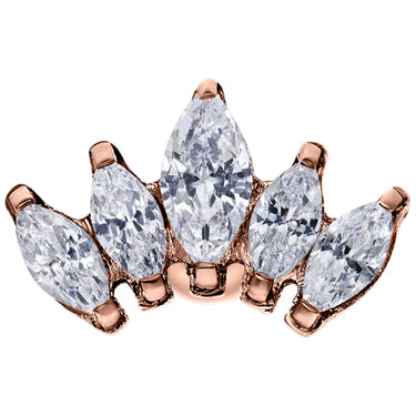 Earbarbell Crystal Lotus Flower In Titanio Wildcat IBX0606RG