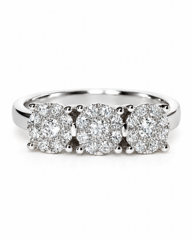 Anello Trilogy Magic Regolabile in Argento 925 con Zirconi
