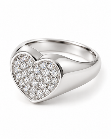 Anello Cuore Regolabile in Argento 925 – Silver & Gold