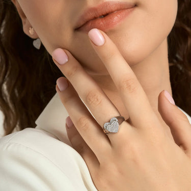 Anello con doppio cuore