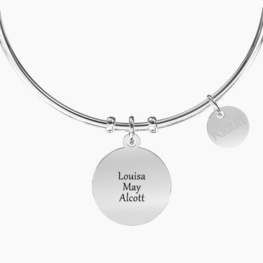 Bracciale rigido con ciondolo e scritta Niente è impossibile… louisa may alcott 732268
