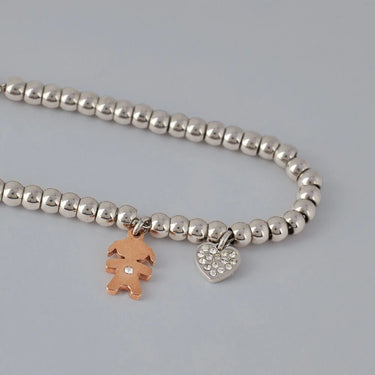 Bracciale Lady Chic Acciaio Bicolore Bianco / Rosa Cubic Zirconia 1688064