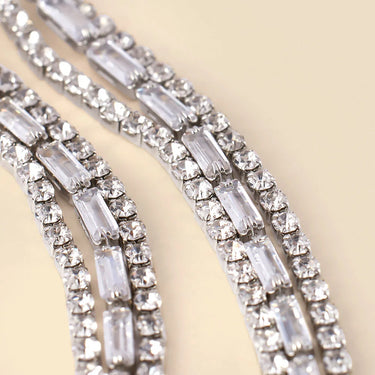 Orecchini Pendenti Tennis Romantic Shine Metallo Cristallo 1674394