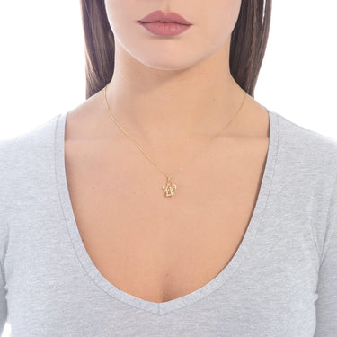 Collana Con Angelo In Oro Traforato Roberto Giannotti NKT296