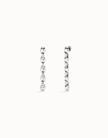 Orecchini Lunghi Placcati Argento Sterling Con Maglie a Forma Di Sfere PEN0991MTL0000U
