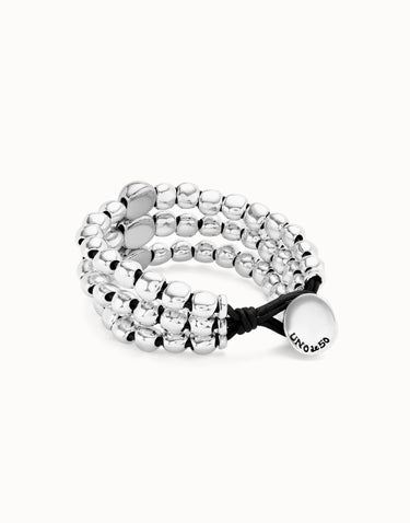 Bracciale Formato Da Tre File di Perline Placcate Argento Sterling PUL2550MTL0000L